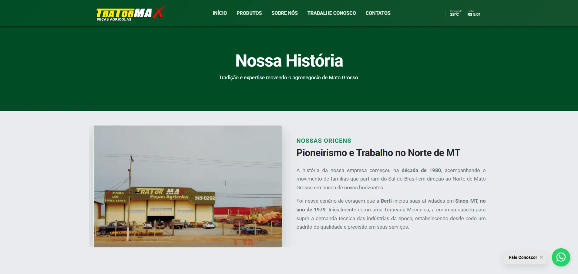 Print 2 de Site Institucional TratorMax
