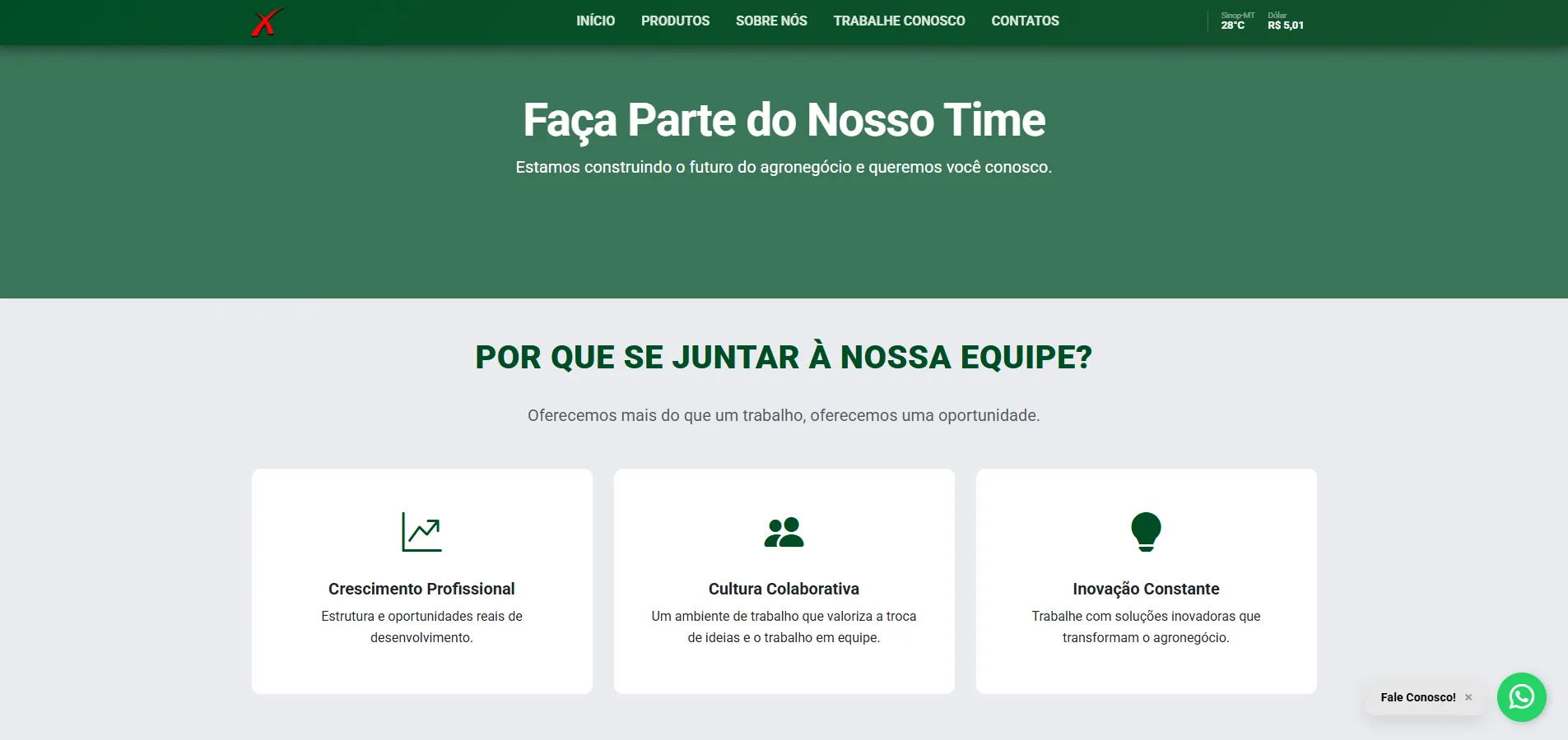 Print 3 de Site Institucional TratorMax